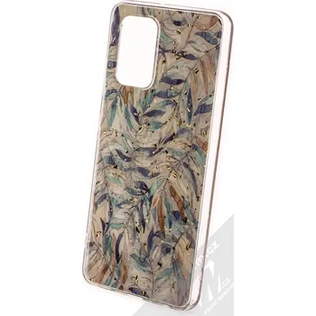 Pouzdro na mobilní telefon 1Mcz Gold Glam Boho TPU ochranný kryt pro Samsung Galaxy A32 béžová zelená (beige green)