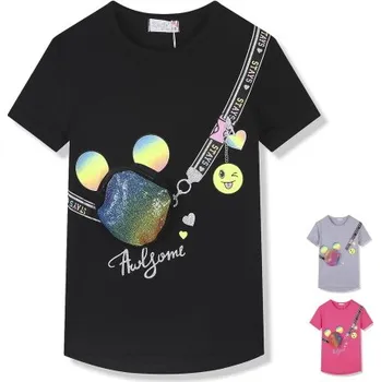 Dívčí tričko KUGO DÍVČÍ TRIČKO "POCKET" Barva: růžová, Velikost: 152