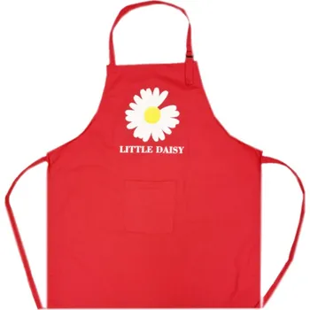 Kuchyňská zástěra Numberoplus Bavlněná zástěra Little Daisy - Červený