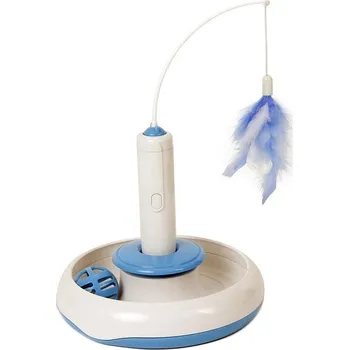 Hračka pro psa Rotující interaktivní hračka pro kočky (Interaktivní hračka podporující rozvoj smyslů. Sofistikovaná hračka mění směr pohybu a pohybuje se v nepředvídatelných intervalech. Součástí hračky je i míček, který se kočka snaží chytit. )