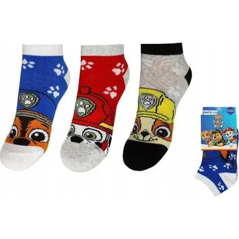 SUN CITY Ponožky TLAPKOVÁ PATROLA kotníkové Tlapičky 3pack, 23/26