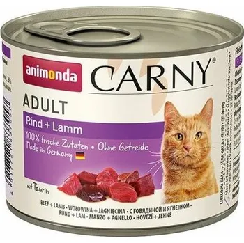 Krmivo pro kočku 12ks ANIMONDA konzerva CARNY Adult hovězí + jehně 200g