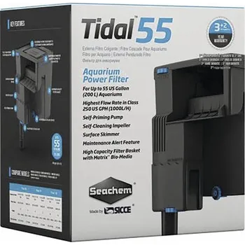 Akvarijní filtr Vnitřní filtr do akvária Seachem SICCE Tidal 55 přepadový
