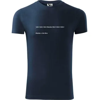 Alenka v říši divů - Viper FIT - Pánské zůžené tričko - M ( Námořní modrá (velmi tmavá - téměř černá) )