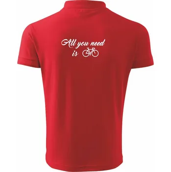 Pánská košile All you need is bike - Polokošile pánská Pique Polo 203 - 3XL ( Červená )
