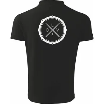 Pánská košile Paličky bicí LOVE - Polokošile pánská Pique Polo 203 - 3XL ( Černá )