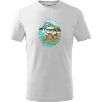 Chlapecké tričko A beatiful place called mountains - Tričko dětské bavlněné - 122 cm/6 let ( Bílá )
