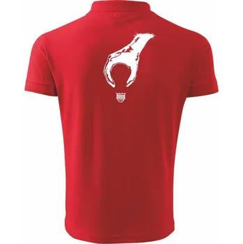 Pánská košile Žárovka - ruka - Polokošile pánská Pique Polo 203 - 3XL ( Červená )