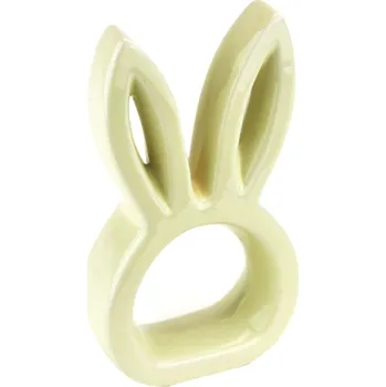 Velikonoční dekorace Zajíček keramický světle žlutý 14 cm