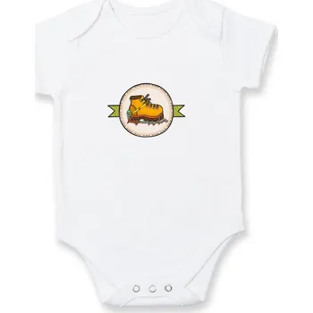 Kojenecký body Horolezecké mačky - Body kojenecké s krátkým rukávem - Krátký r. 12-18 měs ( Bílá )