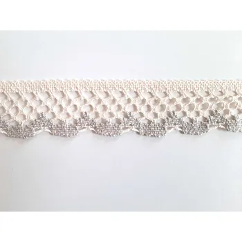 Krajka Snový svět Paličkovaná krajka lněná přírodní/režná TK0016_01-47mm