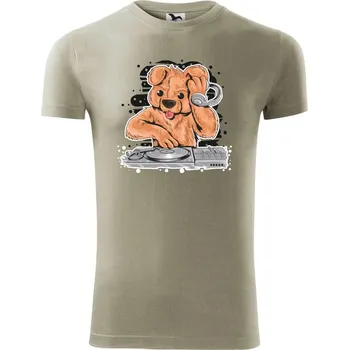 DJ Teddy - Viper FIT - Pánské zůžené tričko - M ( Light khaki )