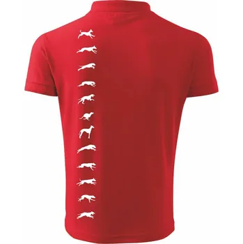 Pánská košile Chrt na výšku - Polokošile pánská Pique Polo 203 - 2XL ( Červená )