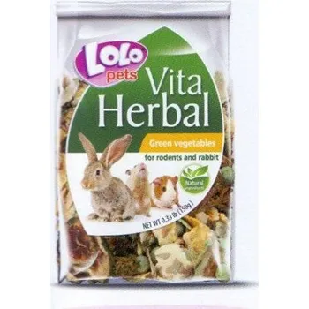 Krmivo pro hlodavce LOLOPets VITA HERBAL zeleninové plátky 150g