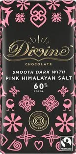 Čokoláda Divine Hořká čokoláda 60 % s himálajskou solí 90 g