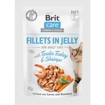 Brit Care Cat GF Jelly Pouch ADULT Turkey & Shrimps 12x 85 g