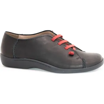 Dámské tenisky Flex & Go 210 65 dámská kožená polobotka černá, červená tkanička Barva: Černá, Velikost: 39