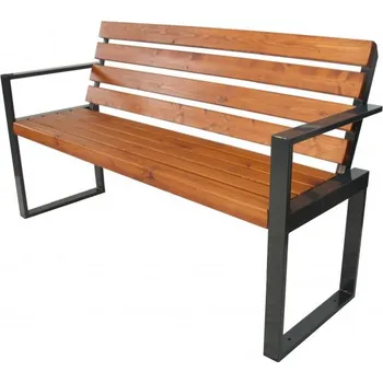 Zahradní lavice HTI Seniorská lavička Leons KA-SL1004 Typ ukotvení: klasické (šrouby), Barva konstrukce: šedá komaxit (RAL 7016)