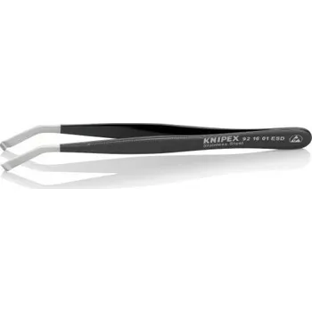 Pinzeta polohovací esd, s úchopovými plochami, zahnuté špice, knipex 921601esd