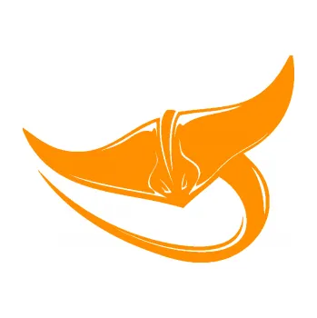 Samolepící dekorace Rejnok 001 levá (06 - oranžová) SAMOLEPKA NA AUTO, NÁLEPKA, FÓLIE, POLEP, TUNING, VLASTNÍ TEXT, TISK, AUTOSAMOLEPKY.cz, POLEPY, OBRÁZEK, LOGO, 3D STICKERS