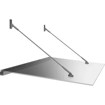 Stříška nad vchodové dveře VCHODOVÁ STŘÍŠKA Závěsná s lištou 1,4m nerez Sklo čiré tvrzené ESG tl.10mm