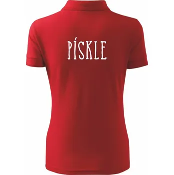 Pískle - Polokošile dámská Pique Polo - XS ( Červená )