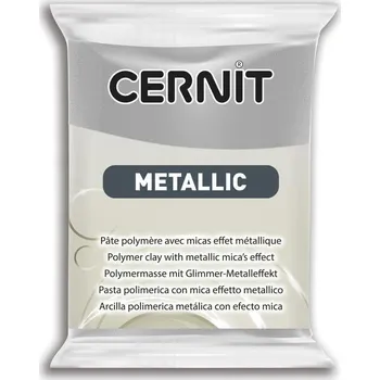 Modelovací hmota The Clay & Paint Factory Cernit Metallic 56 g stříbrná