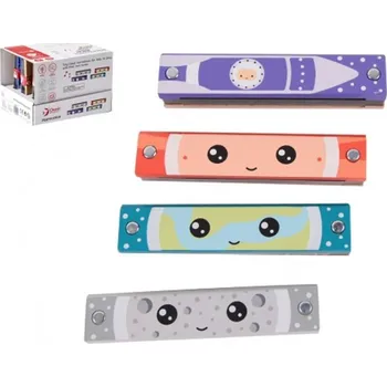 Hudební nástroj pro děti Teddies Harmonika dřevěná - 13 cm