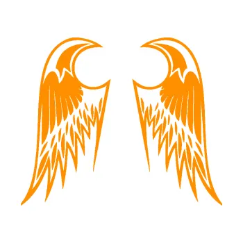 Samolepící dekorace SAMOLEPKA Křídla 006 (06 - oranžová) NA AUTO, NÁLEPKA, FÓLIE, POLEP, TUNING, VLASTNÍ TEXT, TISK, AUTOSAMOLEPKY.cz, POLEPY, OBRÁZEK, LOGO, SAMOLEPKY