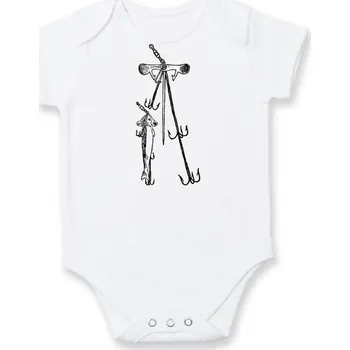 Kojenecké oblečení Kreslené trojháčky - Body kojenecké s krátkým rukávem - Krátký r. do 3 měs ( Bílá )