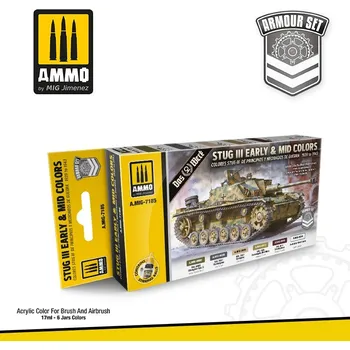 AMMO by Mig Jimenez STUG III EARLY & MID COLORS 1939 TO 1943 SET
