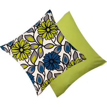 Povlečení Numberoplus Mikroplyšový povlak na polštář 40x40 - Zelená kytky