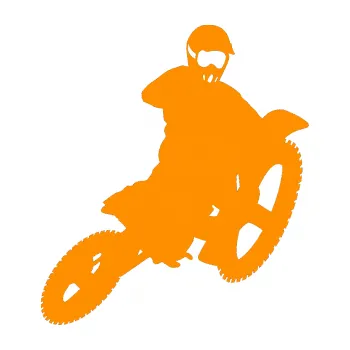 Samolepící dekorace Motorka 004 pravá motokros (06 - oranžová) SAMOLEPKA NA AUTO, NÁLEPKA, FÓLIE, POLEP, TUNING, VLASTNÍ TEXT, TISK, AUTOSAMOLEPKY.cz, POLEPY, OBRÁZEK, LOGO, 3D STICKERS