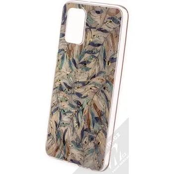 Pouzdro na mobilní telefon 1Mcz Gold Glam Boho TPU ochranný kryt pro Samsung Galaxy A02s béžová zelená (beige green)