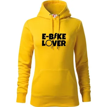 Dámská mikina E-bike lover - Mikina dámská Cape s kapucí - S ( Žlutá )