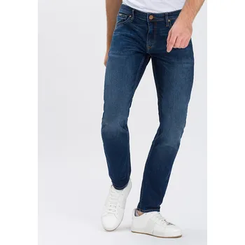 Pánské džíny CROSS pánské slim fit džíny Damien 198-006 modré Velikost: 31/32