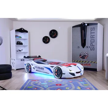 Dětská postel ASIR Dětská postel auto VENUS bílá