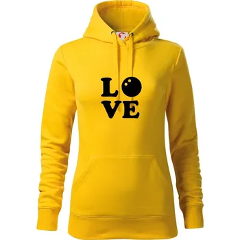 Dámská mikina Squash love - Mikina dámská Cape s kapucí - S ( Žlutá )
