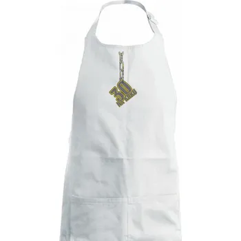 Kuchyňská zástěra 30 let na krku řetěz - Dámská zástěra na vaření - Univerzální velikost ( Bílá )