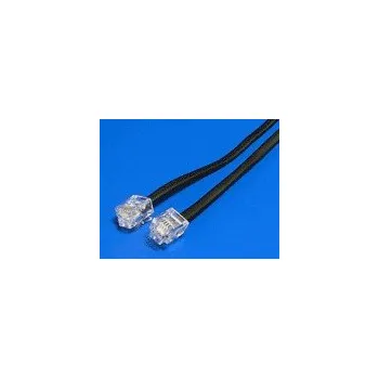 Počítač Goobay Kabel telefonní s konektory RJ11, 6/4, černý, 15m (50320)