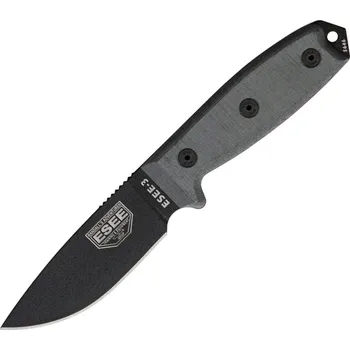lovecký nůž ESEE Plain Black Model 3 Sheath Black