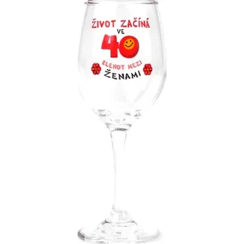 DIVJA Sklenice na víno Život začíná ve 40 330 ml