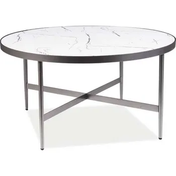 Konferenční stolek SIGNAL Konferenční stolek - DOLORES B, mramor/lesklá šedá