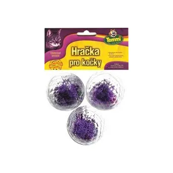 Hračka pro kočku Míček průsvitný, 3x 4cm