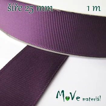 Stuha Stuha rypsová 25mm 1m, fialová