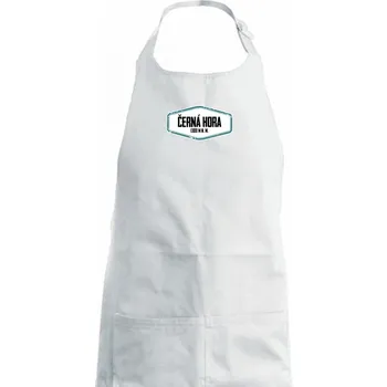 Kuchyňská zástěra Hora Černá hora - Dámská zástěra na vaření - Univerzální velikost ( Bílá )