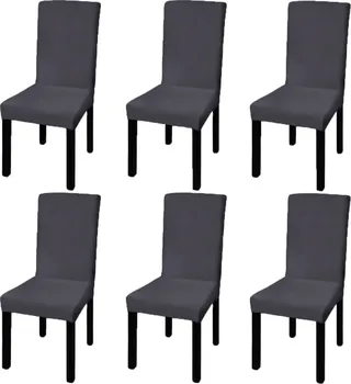 Potah na židli vidaXL Hladké strečové potahy na židle 6 ks
