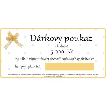 Dárková visačka ADO Pro Dárkový poukaz na nákup zboží v hodnotě 5 000 Kč