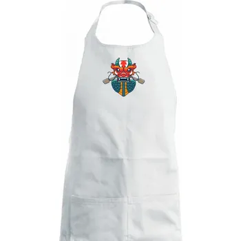 Kuchyňská zástěra Dračí loď příď - Dámská zástěra na vaření - Univerzální velikost ( Bílá )