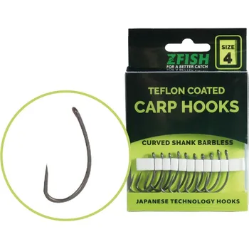 Rybářský háček Zfish teflonové háčky CURVED SHANK BL Velikost háčků: 6